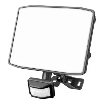 shineshare 60 Вт Датчик движения Датчик света Светодиодный прожектор Можно установить на угол Поставляется с 3D держателем Регулируемый угол освещения Шнур 6000K 100 В чёрный