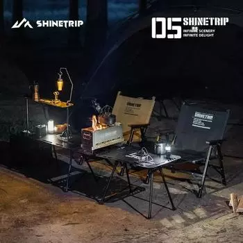 ShineTrip Newest Winter Stainless Steel Outdoor Camping IGT Semi-Unit Secondary Burning Burning Furnace Foldable Portable Cooker
