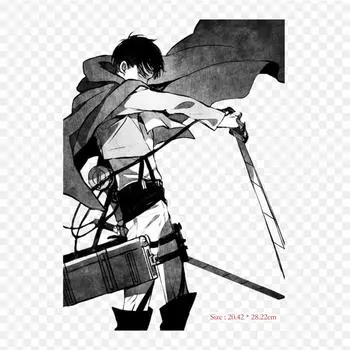 Shingeki No Kyojin Goals Ackerman Clipart Нашивки для одежды Большие аниме-нашивки Теплообменные виниловые наклейки с утюгом на переводных картинках для одежды