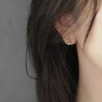 Сияющие маленькие круглые серьги в виде листьев оливковой ветви, серьги Love Zircon для женщин, маленькие и роскошные