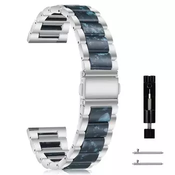 [ShinKin] Браслет 22 мм Сменный ремешок для часов из смолы, изготовленный из смолы, нержавеющей стали, металлический ремешок, сменный ремешок, ремешок для ремня