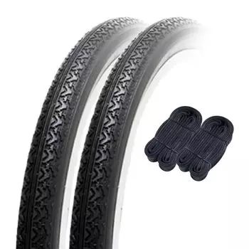 Shinko 20 inch bicycle tire tube set of 2 pair roll standard tire 20 x 1 black SR172 60315 each, 3/8 W/O