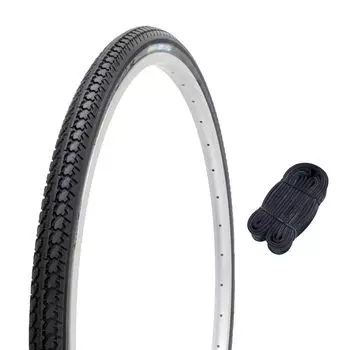 Shinko 26 inch bicycle tire extra thick tube set DEMING black SR199 60358 1.5mm L/T 261 3/8 W/O