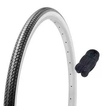 Shinko 26 inch bicycle tire tube set DEMING SR078 60165 L/L 261 3/8 Black/White W/O