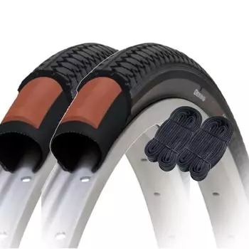 Shinko 27 inch bicycle tire tube set of 2 each pair roll Anti Punk black SR078 60208 271 3/8 W/O