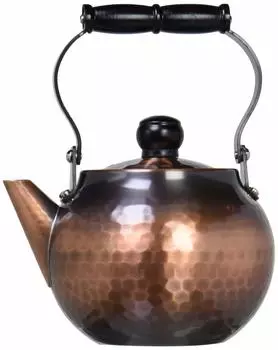 Shinko Metal Shakudo Pure Copper Shakudo Hammered Hanging Type Teapot, Finish, 370ml, Finish, Teapot, BC-202