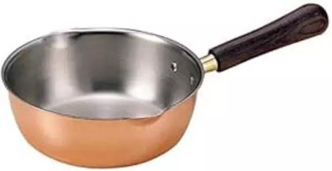 Shinkoukinzoku Frying Pan 18cm Gas Compatible Copper Lightweight Heat Conductive Yukihira Pan Good Design Award Made in Japan Long-selling бронзовый