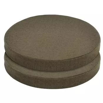 Shinnwa Zabuton Двойная пена с эффектом памяти 2 см Высокоэластичная круглая подушка для круглого кресла диаметром 40 см x 5 см Круглая пена с эффектом памяти Высокоэластичная удобная круглая подушка коричневый