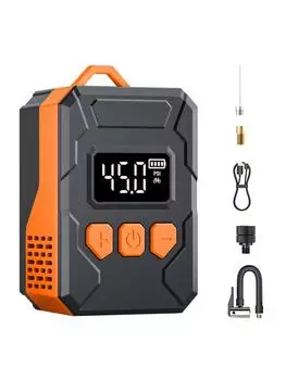 Шинный насос воздушный компрессор 150PSI шинный насос 500mAh воздушный насос для автомобилей велосипедов и мотоциклетных шин бесщеточный двигатель из чистой меди чёрный