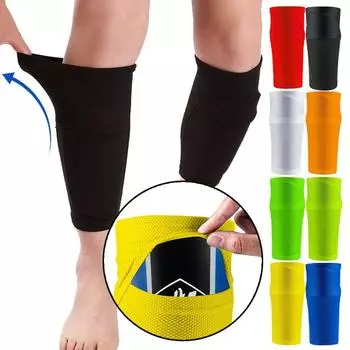 Shinpads Дети Мальчики Мужчины Футбол Голени Pads Cover Футбол Голени Держатель Ноги Ограждение Рукава Instep Носки
