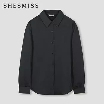 Shins Miss Satin Collar Shirt Swwstn41030 Ch charcoal/44