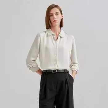 Рубашка Shins Miss с атласным воротником Swwstn41030 Pink/44