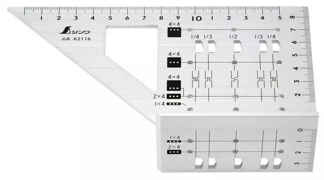 Shinwa Sokutei 24 Stop Ruler Aluminum 62116