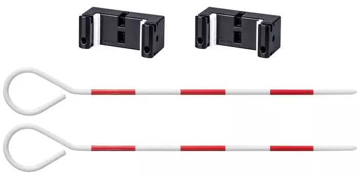 Shinwa Sokutei 76095 Стойка для нивелирной рейки, функция перекрестной индикации, 2 стойки, 2 штыревых стержня