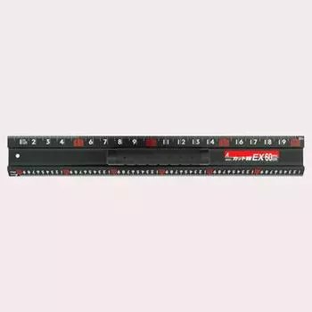 Shinwa Sokutei Aluminum Cutter Ruler Cut Master EX60cm with Handle 65031