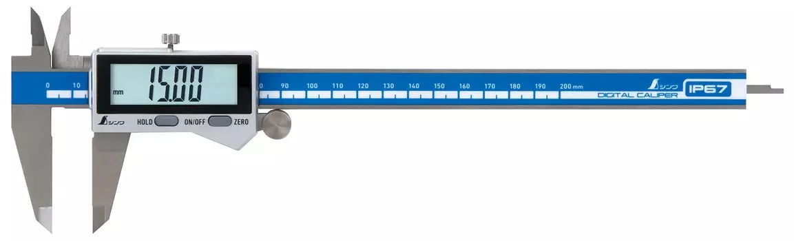 Shinwa Sokutei цифровой штангенциркуль верхний регистр 2 200 мм пыле- и водонепроницаемый 19938