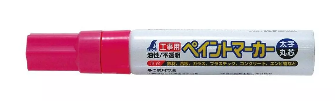 Shinwa Sokutei Construction Paint Marker Bold Round Core флуоресцентный розовый 78548 флуоресцентный розовый