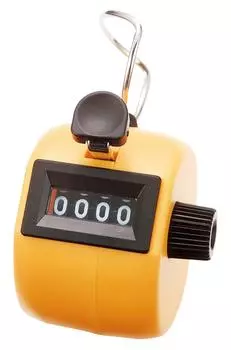 Shinwa Sokutei Counter C Plastic Handheld Yellow 5 Pieces 50212