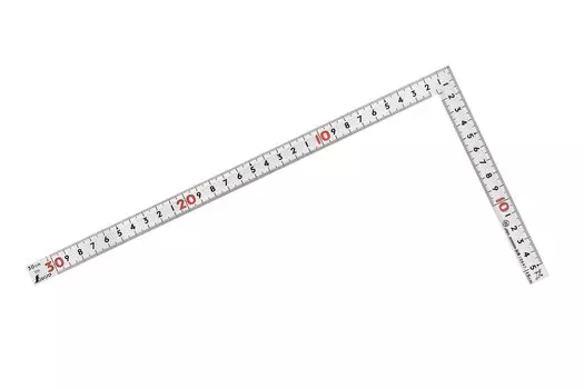 Shinwa Sokutei Шедевр изогнутого измерения Серебро 30 см 10647