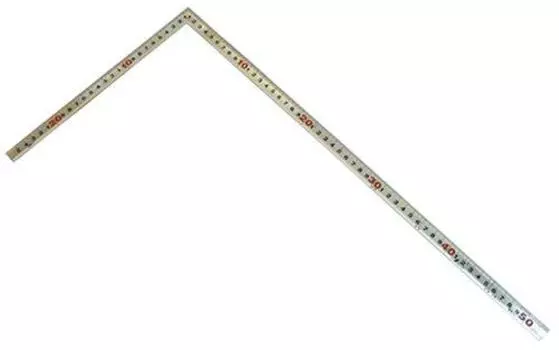 Shinwa Sokutei изогнутый квадрат толщина 50 см задний угол для 10677 левша серебряный