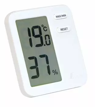 Shinwa Sokutei Digital Thermohygrometer Home A White Clear Pack 73044
