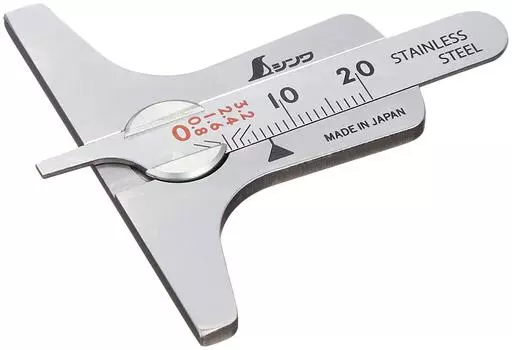 Shinwa Sokutei Измеритель глубины канавки шины Мини глубиномер 19300