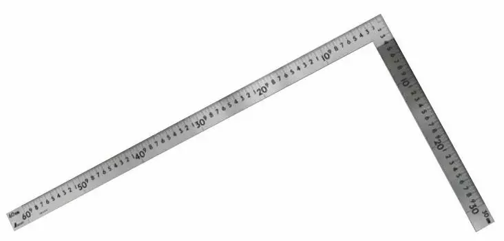 Shinwa Sokutei изогнутый измерительный средний металл популярный нержавеющая сталь 60 см x 30 см задняя часть 2 Shaku x 1 Shaku комбинированная шкала 1819ah 63412 серебряный