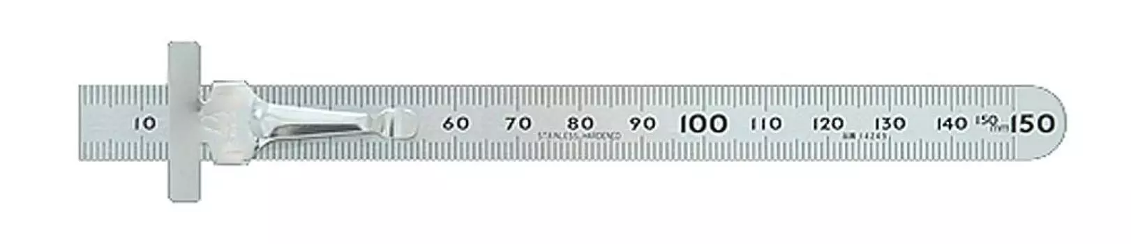 Shinwa Sokutei Mini Scale из нержавеющей стали сверху и снизу с шагом 1 мм, 15 см 14249