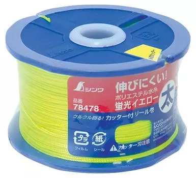 Shinwa Sokutei Polyester Water Thread Reel Thick 270m Fluorescent Yellow 10 Pieces 50178 флуоресцентный желтый