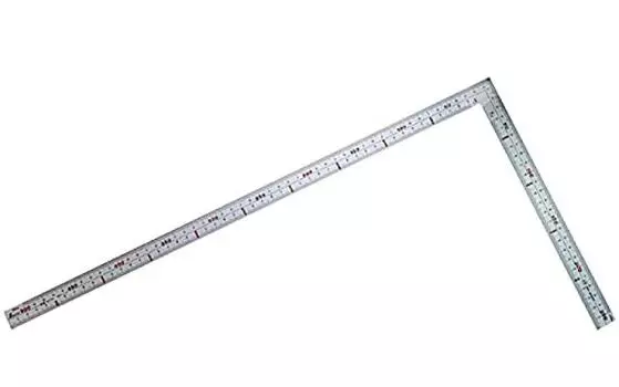 Shinwa Sokutei (Shinwa Sokutei) Curved length, wide pita, same size on both sides, inner scale end face reference point JIS silver 50cm 10034