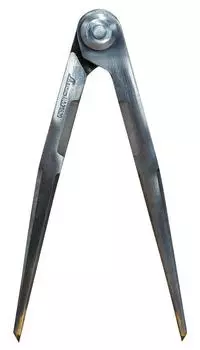 Shinwa Sokutei Steel Compass with Carbide Tip 15cm 77520 A-2 серебряный