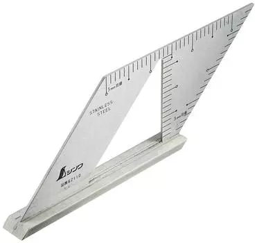 Shinwa Sokutei Stop Ruler with Right Angle 62110