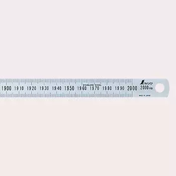 Shinwa Sokutei Thin Width Straight Measure Silver 200cm 13293