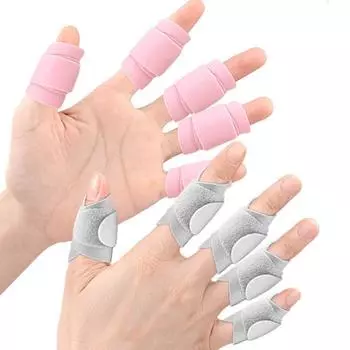 Шины для пальцев Шины Поддержка для большого пальца Защитные эластичные бинты Фиксатор для большого пальца для баскетбола Волейбол серый
