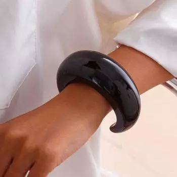 Shiny Irregular Wide Bracelet Bohemian Retro Hand Ring Temperament Acrylic Open Bangle Girls