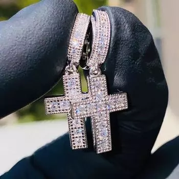 Shiny Light Luxury Earrings Female, Micro Inlaid Zircon Fashion Fashionable Internet Celebrity Personality