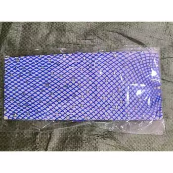Shiny Rhinestone Fishing Net Gloves Disco Jumping Retro Mesh High Elastic Mesh Color Diamond Gloves Electric Syllable Clothes Accessories Blue(Hot Drilling Gloves) One size