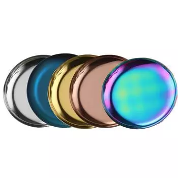 Shiny Storage Tray Cosmetics Desk Dish Dressing Table Sliver