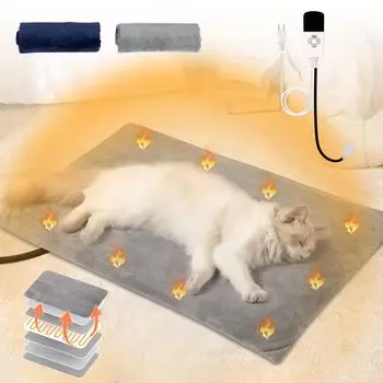 Shinyever Pet Hot Carpet Large Dog Cat Hot Carpet Pet Heater Cat Heating Dog Cat Electric Mat Hot Mat Heating Mat Electric Heater Pet Heating Pad 9
