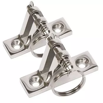 Ship Marine Supplies Outfitting Awning Set of 2 SUS316 Stainless Steel Joint Fittings Pipe Joint Fork Base 90 Degree Lock Pin Type