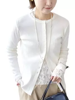 SHIPS для женщин Кардиган Posh Teleco Rib Button Cardigan 312220449 Белый ОДИН РАЗМЕР [Ships Women]