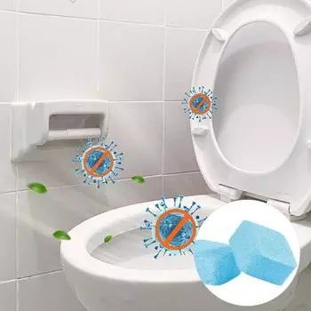 Шипучие таблетки для чистки унитаза, 12 шт., быстродействующие, быстро растворяющиеся, долговечные, для удаления пятен мочи, таблетки для чистки бачка унитаза синий