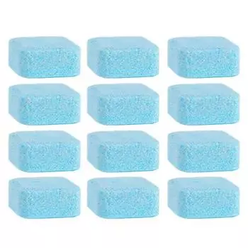 Шипучие таблетки для чистки унитаза, 12 шт., быстродействующие, быстро растворяющиеся, долговечные, для удаления пятен мочи, таблетки для чистки бачка унитаза синий