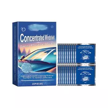 Шипучие таблетки для очистки масляной пленки автомобиля, водонепроницаемые и водоотталкивающие таблетки для очистки автомобильных стекол от запотевания One Size