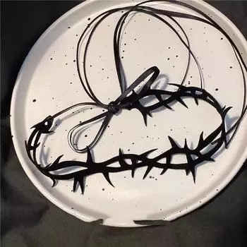 Шипы бархатное колье-чокер для женщин винтажная ключичная цепочка готическая девушка шея ювелирные изделия аксессуары