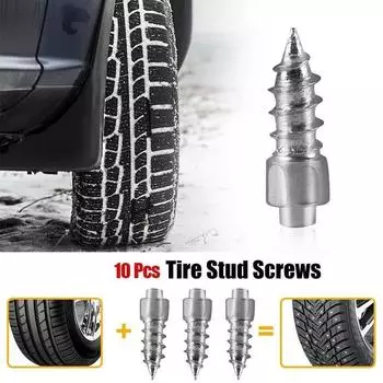 Шипы для автомобильных шин Противоскользящие винты Гвозди Авто Мотоцикл Велосипед Грузовик Внедорожные шины Противообледенительные шипы Подошва для снега Шипы для шин 10pcs/pack