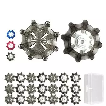 Шипы для гольфа QuickYen (Мягкие шипы) 24 шт. шипы для гольфа сменные шипы для обуви для гольфа шипы противоскользящие легко надевать и снимать хранение