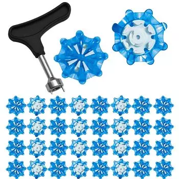 Шипы для гольфа QuickYen (Мягкие шипы) 34 шт. шипы для гольфа сменные шипы для обуви для гольфа шипы противоскользящие легко надевать и снимать хранение