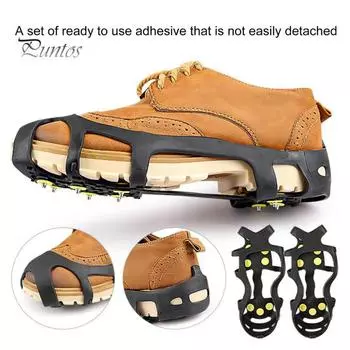 Шипы для ходьбы по льду, шипы для ходьбы по снегу, кошки для обуви и ботинок, нескользящие шипы для обуви, захваты для зимнего туризма, скалолазания, рыбалки M