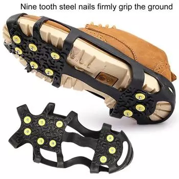 Шипы для ходьбы по льду, шипы для ходьбы по снегу, кошки для обуви и ботинок, нескользящие шипы для обуви, захваты для зимнего туризма, скалолазания, рыбалки M